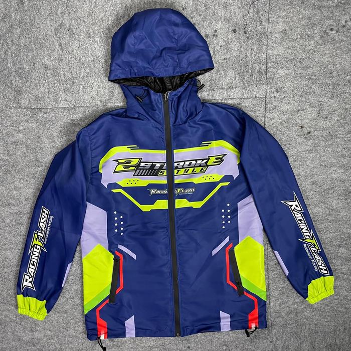 JAKET RACING 2STROKE/JAKET RACING FLASH BAHAN PARASUT/JAKET RACING PARASUT Waterproof