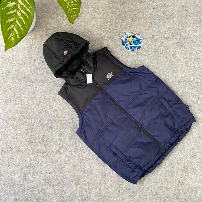 Vest rompi puffer dickies hooded 2 tone super cakep like new