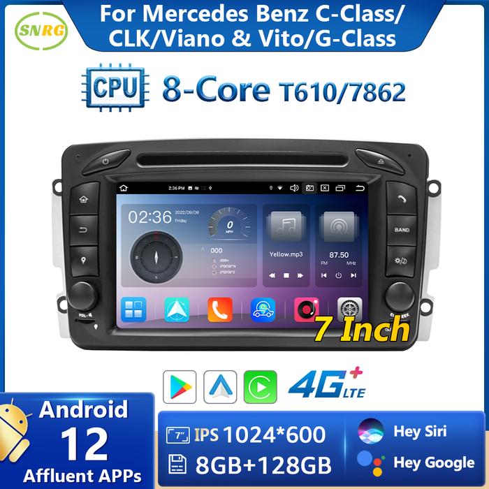 SNRG 2 Din Radio Android Untuk Benz C W203 S203 CLK C209 A209 W209