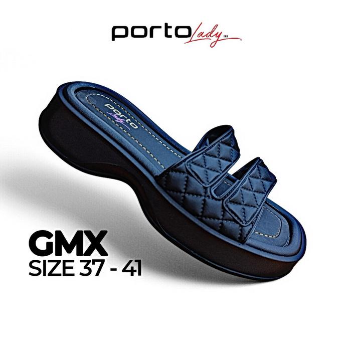 PORTO LADY GMX-1 | GMX-3 | GMX-4 - Wedges Selop /Remaja, Sendal Slop Karet Cewek tapak tinggi dan t