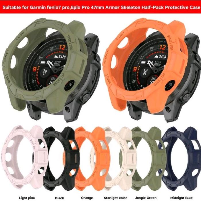 Bumper Case for Garmin Fenix 7S / 7S Pro/7/7 Pro/7X/7X Pro / Epix Pro Gen2 42mm / 47mm/51...