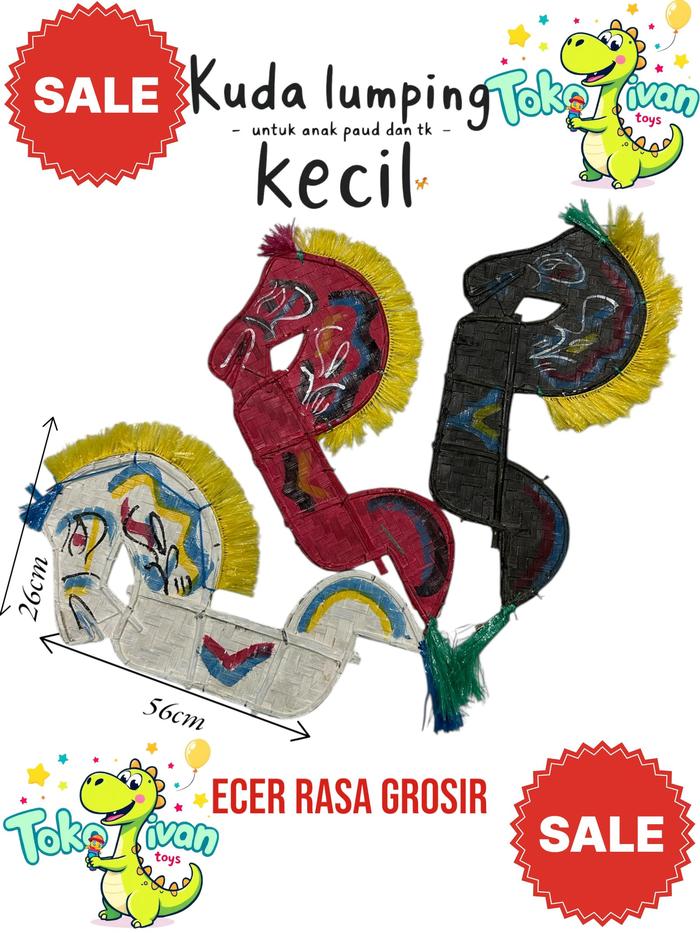 GROSIR MAINAN ANAK TRADISIONAL KUDA LUMPING KECIL / JARAN KEPANG ANAK KECIL / EMBLEG KECIL