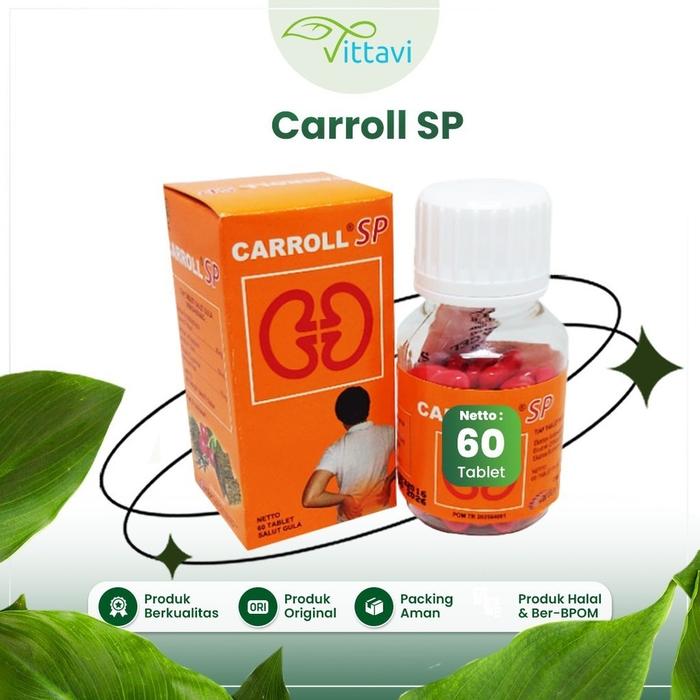 Carroll Sp 60 Tablet Obat Sakit Otot Pinggang & Pegal Carol Sp Karol Super Pil Ginjal