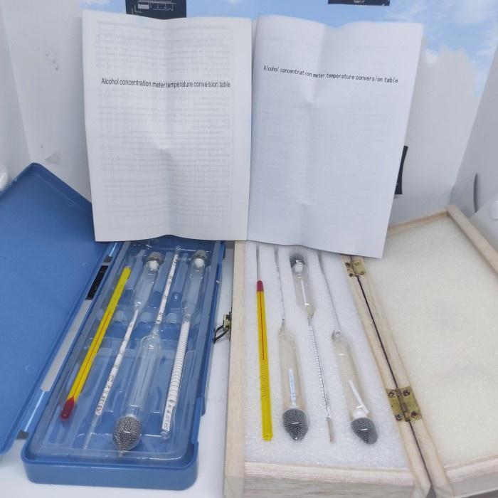ms7 Set Pengukur Kadar Alkohol Ethanol hydrometer alkohol tester 0-100