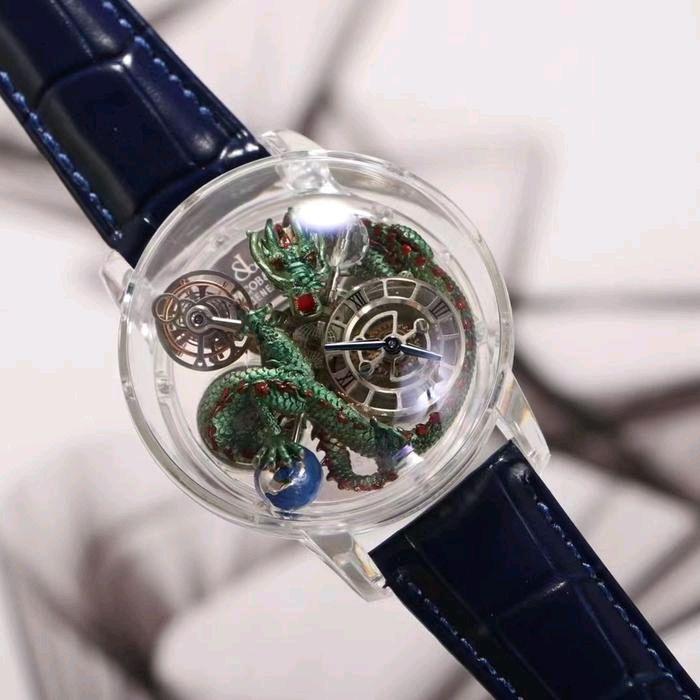 Jam Tangan Swiss Jacob & Co Astronomia Dragon - Hijau Fullset
