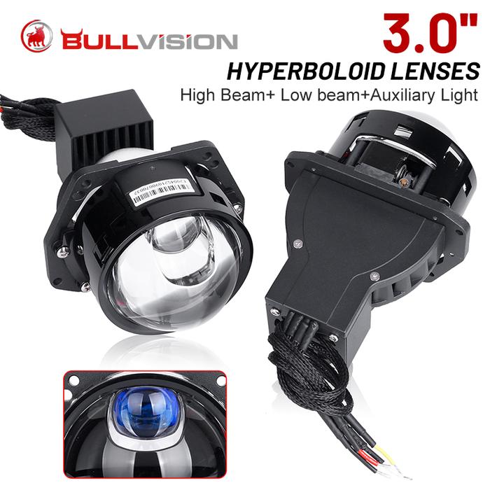 Bullvision 50000LM Bi LED Projector Lens 180W High Beam Auxiliary
