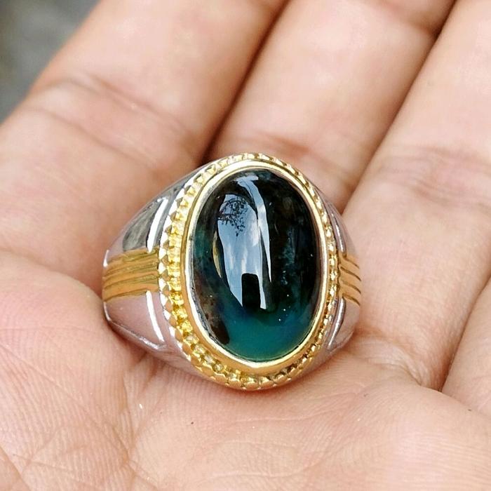 cincin bacok/bacan coklat merah keristal natural Batu
