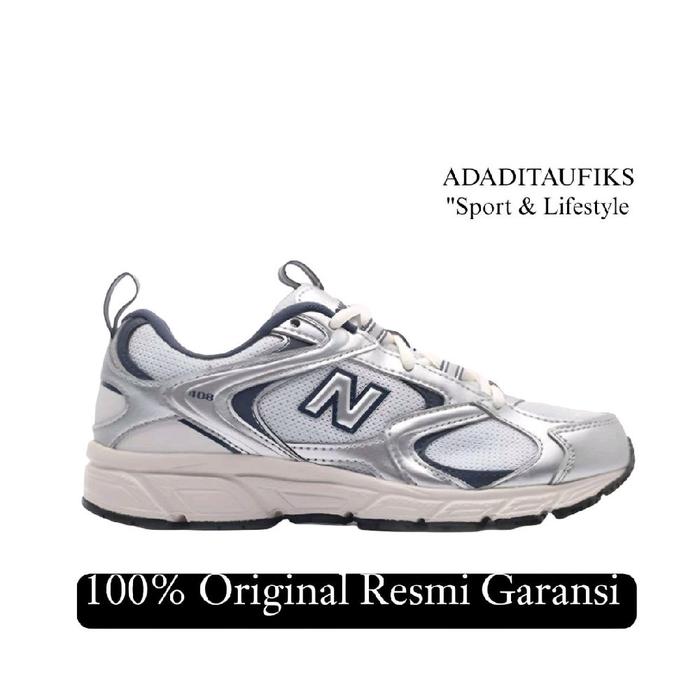 Sepatu Sneakers NB 408 Silver Indigo ML408N
