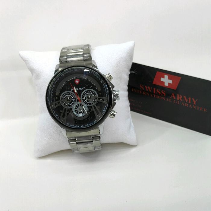 Jam Tangan Pria Swiss Army SA8553 Chronograph Aktif Original Watches