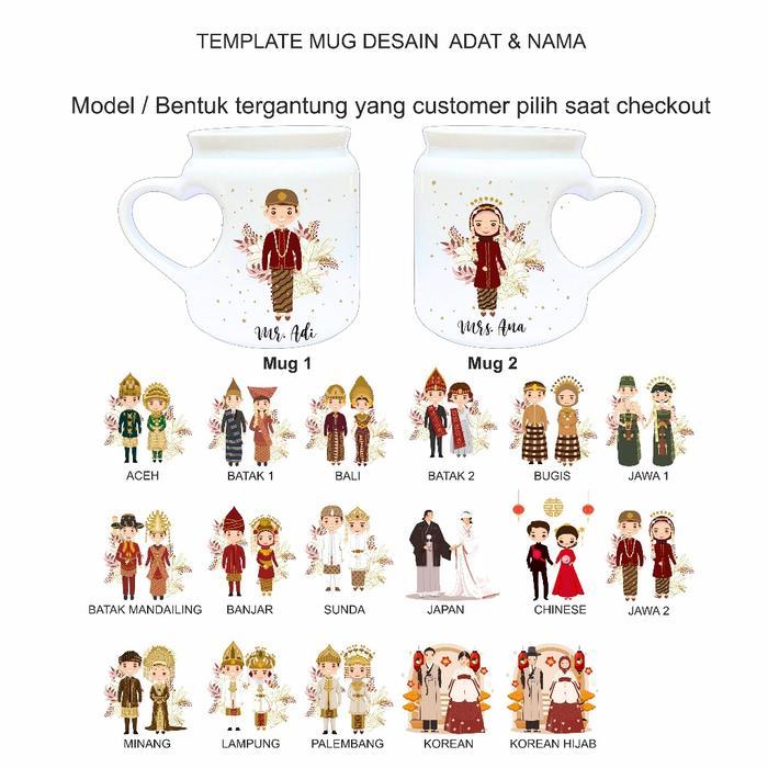 Denida - Kado Mug Custom Red Diffuser | Kado Nikah | Hampers Wedding Custom | Mug Couple | Hadiah Pe