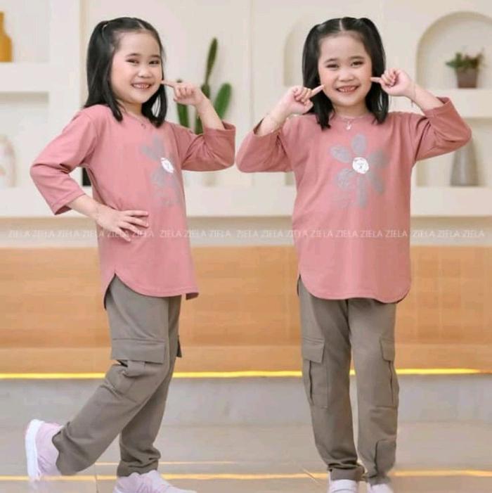 setelan ziela anak (Dusty) /setelan ziela kids/setelan ziela Katun