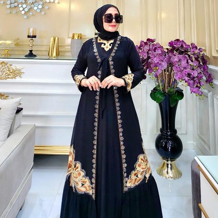 ABAYA ROMPI PISAH BORDIR BUNGA
