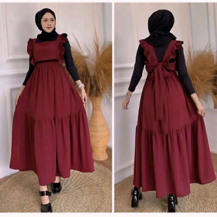 {Eichnf} Yolla Set rok // Set wanita Twill