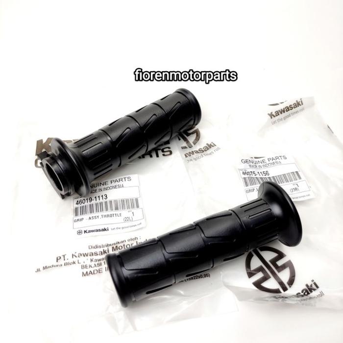 HANDGRIP KANAN KIRI 1PASANG KAZE KAZE R 46019-1113+46075-1156 KGP KAWASAKI GENUINE PARTS