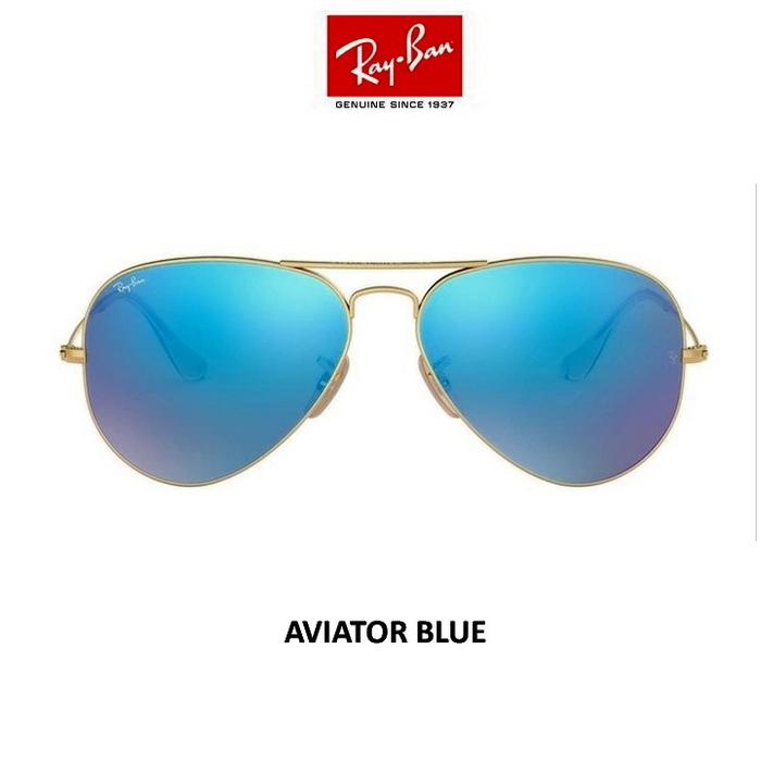 KACAMATA WANITA RAYBAN AVIATOR RB3025 BLUE LENS