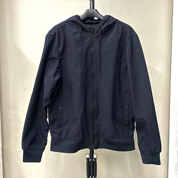 ZARA Man Original Cuma Pakai 1x Jaket Hoodie Zipper Pria Navy Blue Black