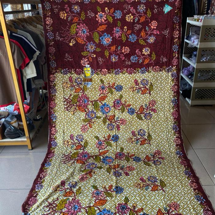Sarung Batik Bendang Abudhabi Kuning NF4 - Kain Batik Berkualitas Tinggi untuk Pakaian Tradisional