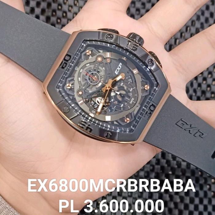 New Expedition Pria Kotak E6800 Mc Skeleton Tali Karet FKM Original