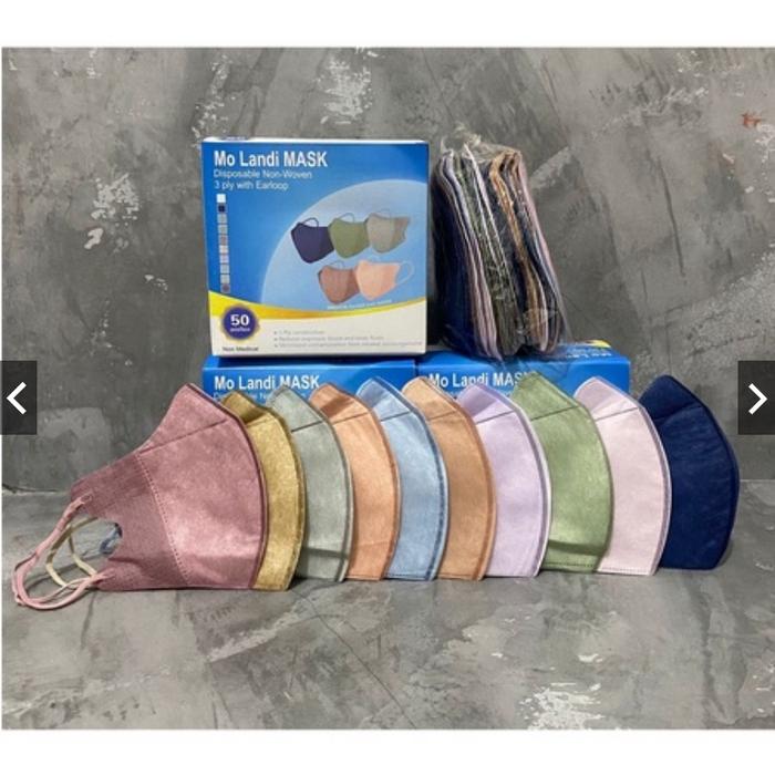 MASKER DUCKBILL WARNA WARNI MIX COLOR isi 50 pcs COLOUR SETARA ALKINDO MOUSON TERLARIS