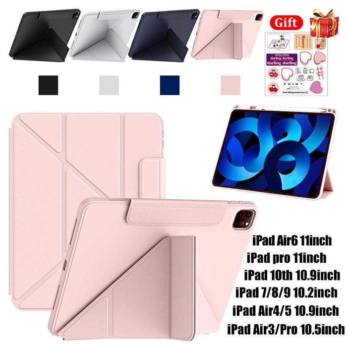 Casing iPad Air3/Air4/Air5/Air6/Air7 iPad pro 11inch Magnetic Cover Slot Pen untuk iPad 7/8/9th 10.2