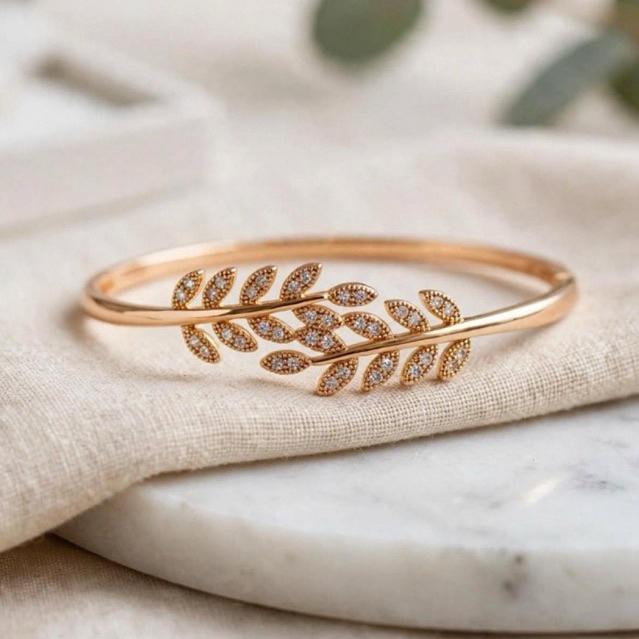 gelang xuping asli mata daun gelang tangan wanita dewasa model daun mata klasik abadi vintage awet t