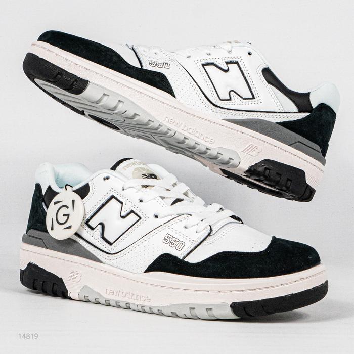 Sepatu NB 550 White Black Rain Cloud Sneakers Casual Authentic Shoes Pria