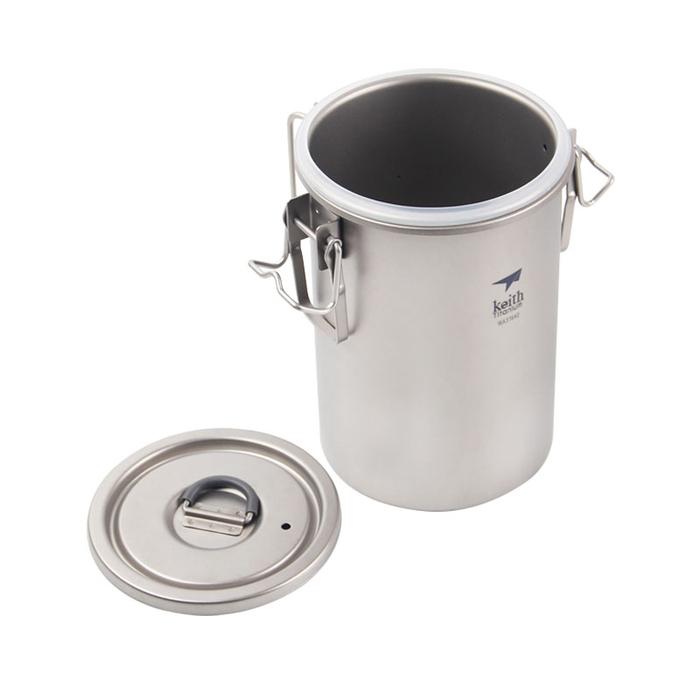 Keith Titanium Cutlery Rice Steamer 900ml Kitchen Cookware Set Rice Cooker Container  with Lid and H
