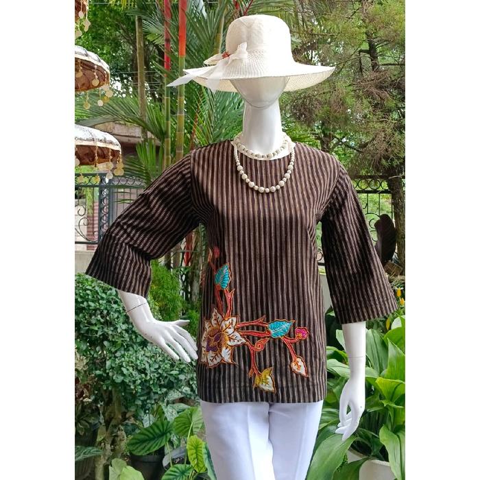 BLOUSE LONCENG LURIK BORDIR, BLOUSE ATASAN WANITA