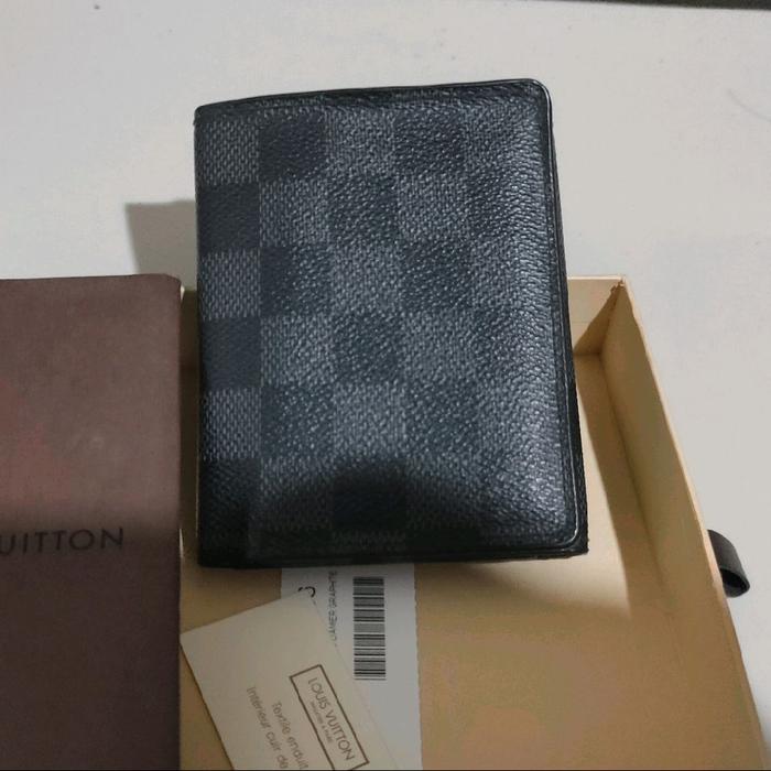 Dompet LV preloved trifold damier graphite original