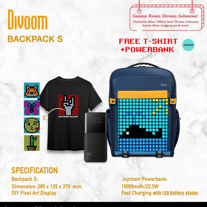 Divoom Backpack S , Youngster's Customizable LED Backpack