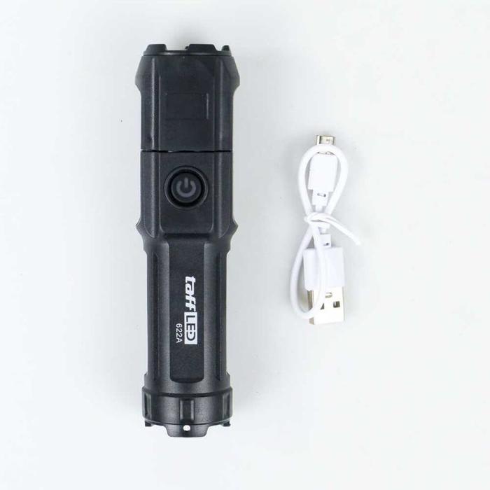 TaffLED Senter LED Mini Rechargable Telescopic Zoom XPE - 622A