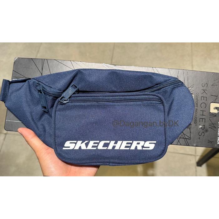 Tas Waistbag Skechers Original 100% Biru Navy