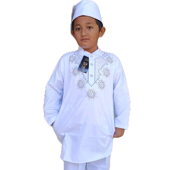setelan koko anak putih kurta
