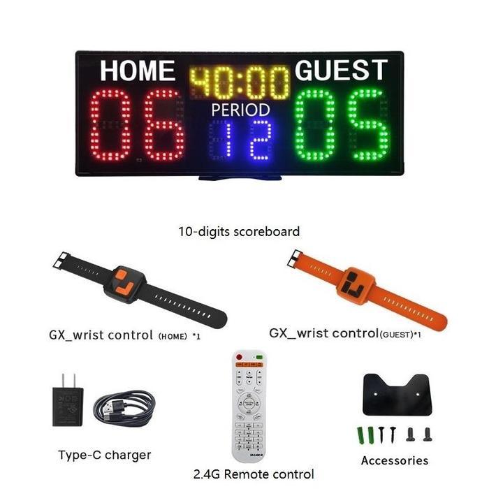 Ganxin Portable Led Tennis Scoreboard For Padel Court | Remote Control Digital Score Board For Indoo