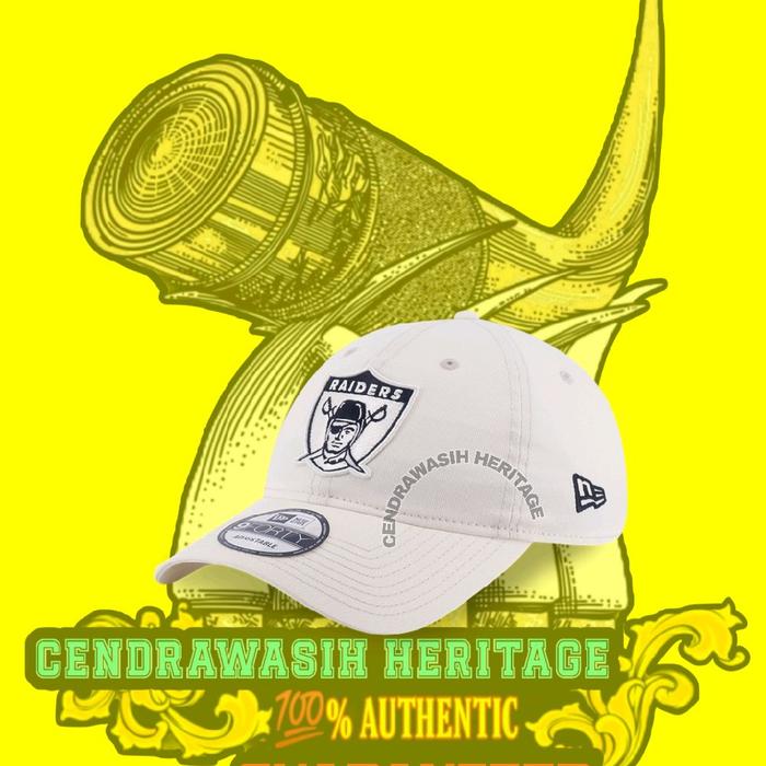 New Era 9Forty Unstructured Oakland Raiders NFL Historic Adjustable Cap Chrome White Original