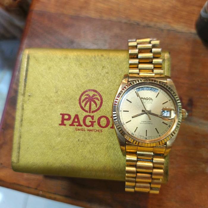jam tangan vintage  pagol Mercury  day date president all original swiss made Style