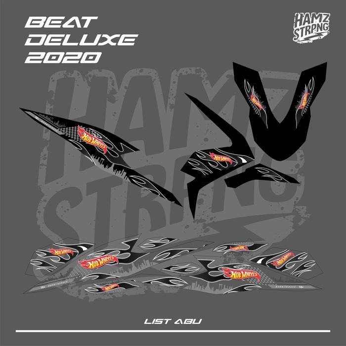 Striping Transparan Beat Deluxe Hotwheels Merah [NTS]