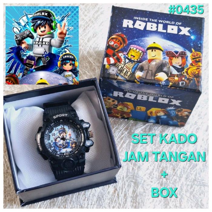 Set Kado Jam Tangan Sport dengan Box Inside The World of Roblox