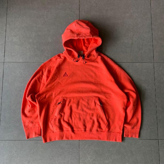 Nike ACG Orange Hoodie embroidered logo Red