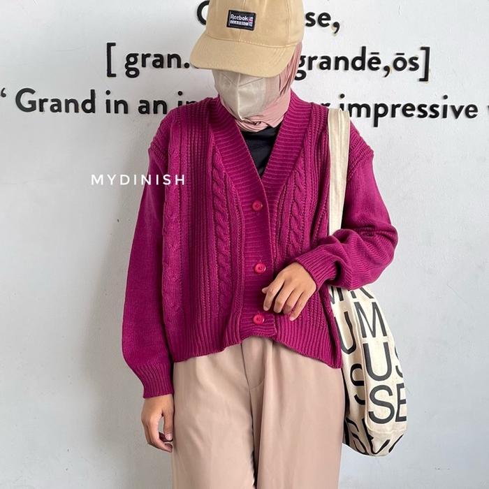 READY VINA CABLE CROP CARDY - CARDIGAN WANITA