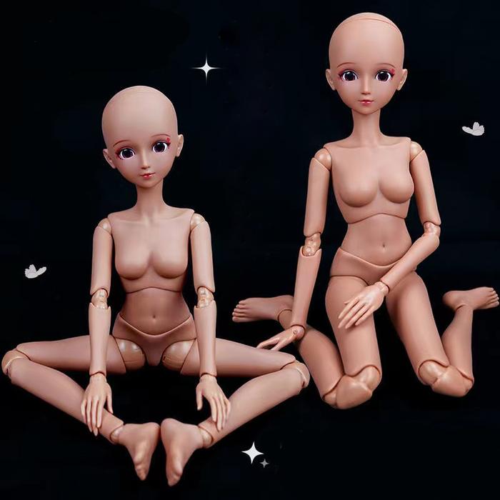 1/3 BJD Doll 60CM Black Skin Doll Ball Jointed Female Body With 3D