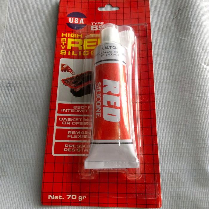 Lem Silikon Merah / Red Silicon / Lem Red Sealer 70 gr