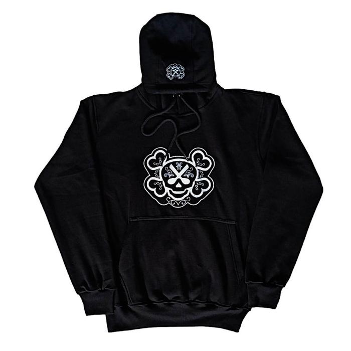 Hoodie Sc logo flower Hitam Unisex ( Scissors Apparel )
