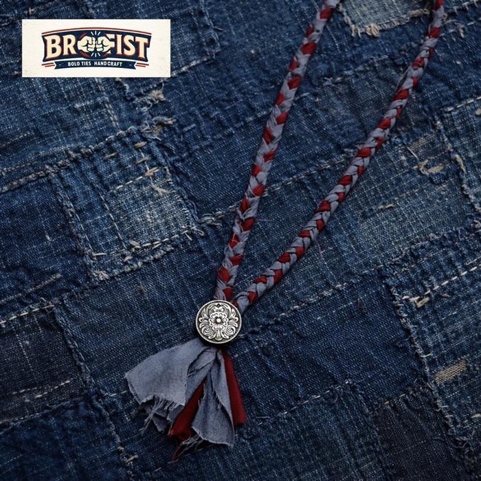 Boro Tie Murah Japan Kalung Jepang Handmade Murah berbahan Kain dengan Pilihan Feather Pendant Stain