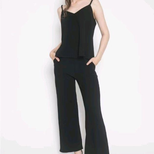 Set hitam wanita preloved/Set modis/Set casual