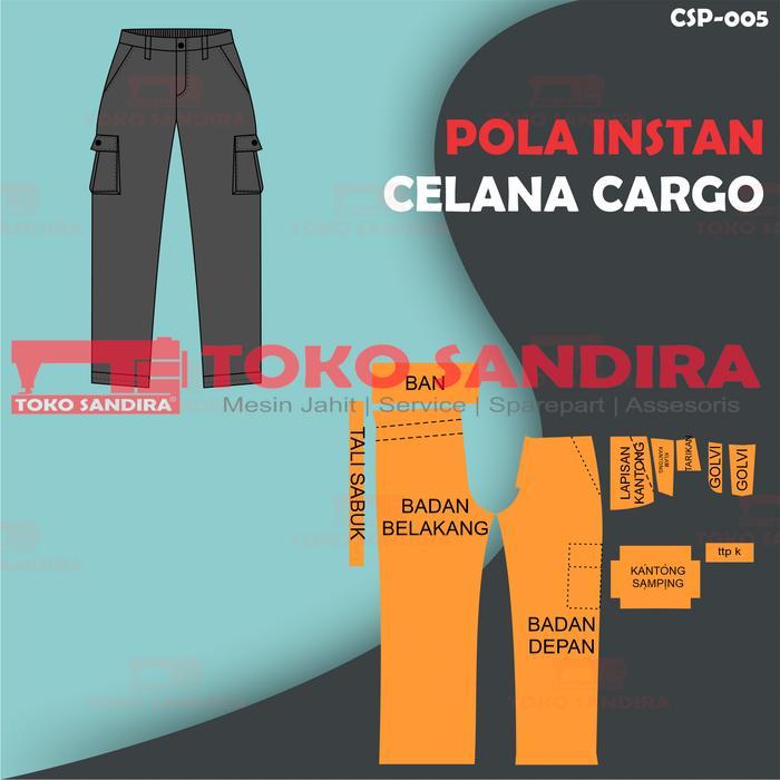 pola celana cargo/pola instan celana/pola celana pria/pola instaN