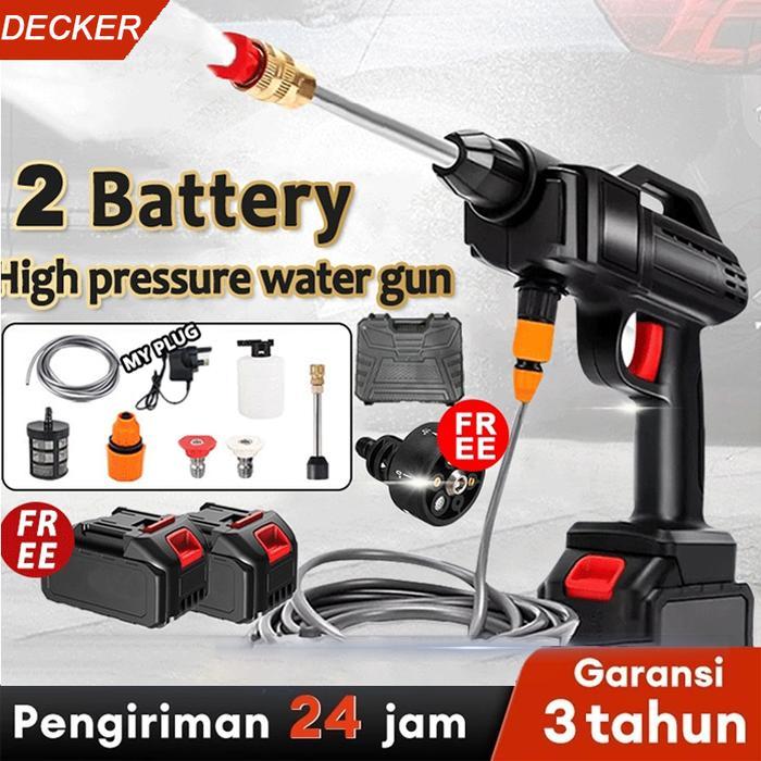 DECKER Alat Cuci Motor Mobil 998VF 50000mAh Mesin Cuci Mobil Jet Cleaner Mobil Pompa Mesin Portable