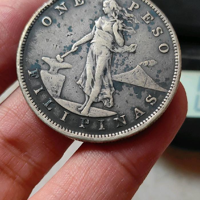 koin Perak Philipina 1903, 1 peso, era jajahan USA