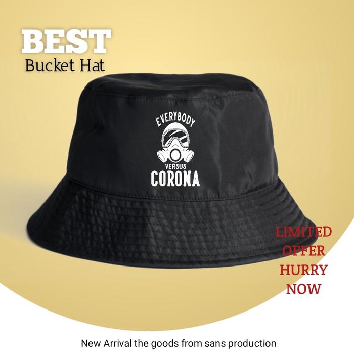 Topi Bucket Hats Premium PRIA&WANITA Dewasa Topi Caps LOGO Everybody Vs C*rona Terlaris&termurah Spe