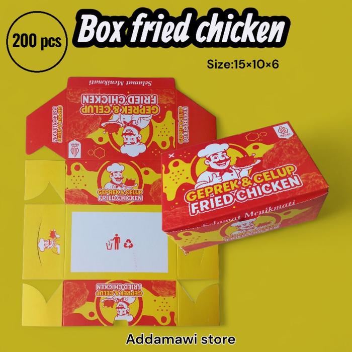 Safitiri 200 Pcs Kemasan Fried Chicken | Bungkus Fried Chicken | Box Fried Chicken